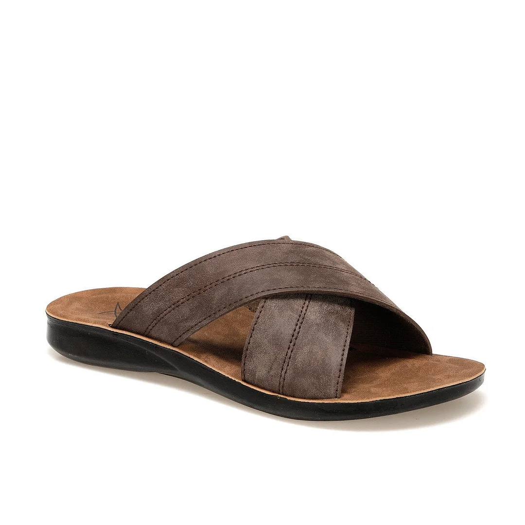 FLO Mens Slippers 2020 New Arrival Summer Men Flip Flops High Quality Beach Sandals Anti-slip Zapatos Hombre Casual Shoes KINETIX PINN Brown