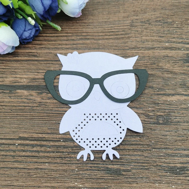 Owl glasses Metal Cutting Dies Stencils For DIY Scrapbooking Decorative Embossing Handcraft Die Cutting Template