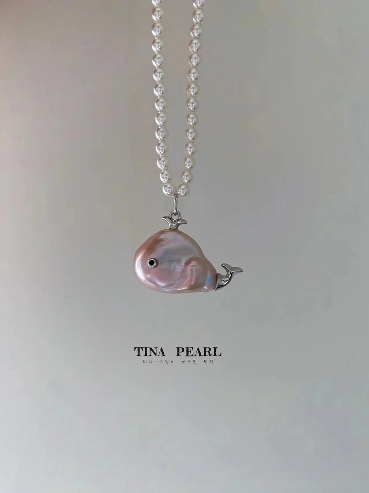 TINA Jewelry Freshwater Pearl Baroque Little Whale Pearl necklace
