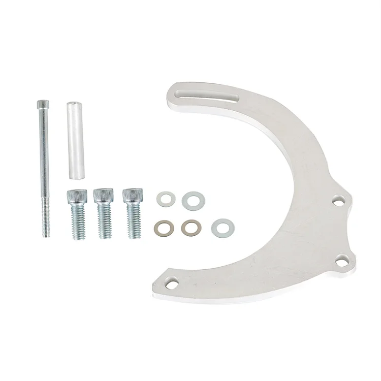 Silscvtt Alternator Bracket Adjustable Replacement for Small Block Chevy Long Water Pump Mid Mount Alternator Bracket Passenger Side