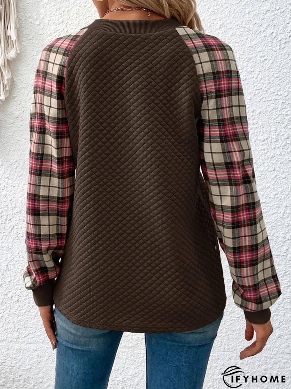 Jersey Loose Crew Neck Casual Sweatshirt | IFYHOME