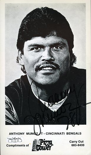 Anthony Munoz Signed Jsa Cert Sticker 5x7 Photo Poster painting Authentic Autograph