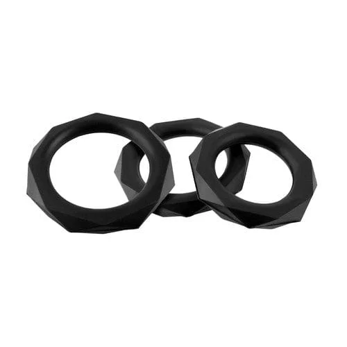 Pornhint Fantasy C-ringz Silicone Designer Stamina Set Black