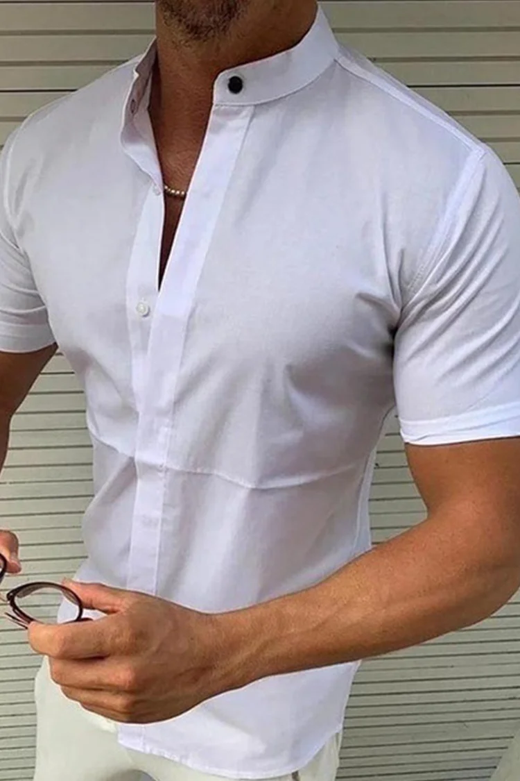Men's Casual Cozy  Short Sleeve Shirt
