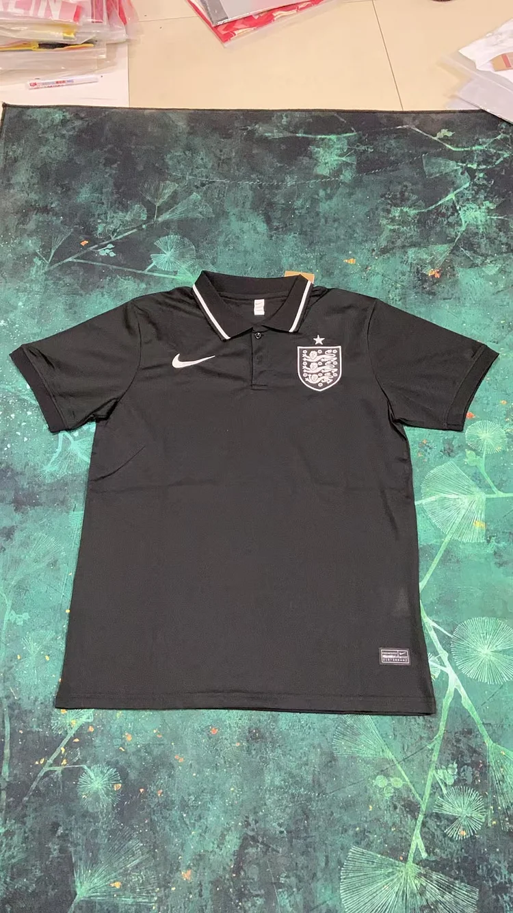 Fans Edition New 2025-2026 England black polo shirt football jersey