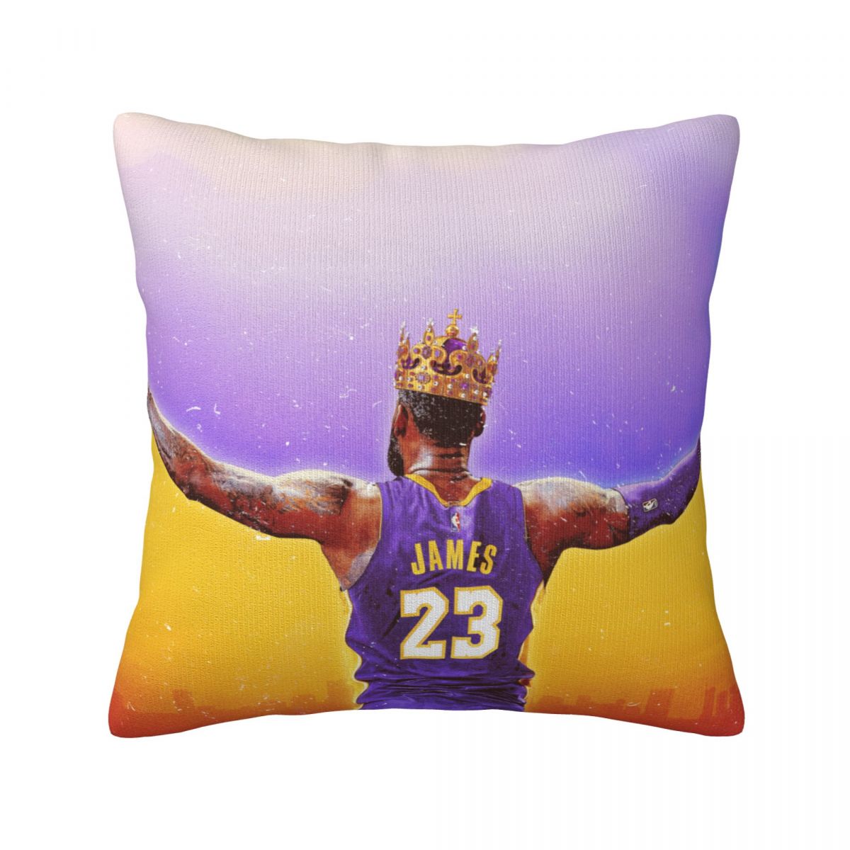 Los Angeles Lakers #23 LeBron James Decorative Square Throw Pillow Covers