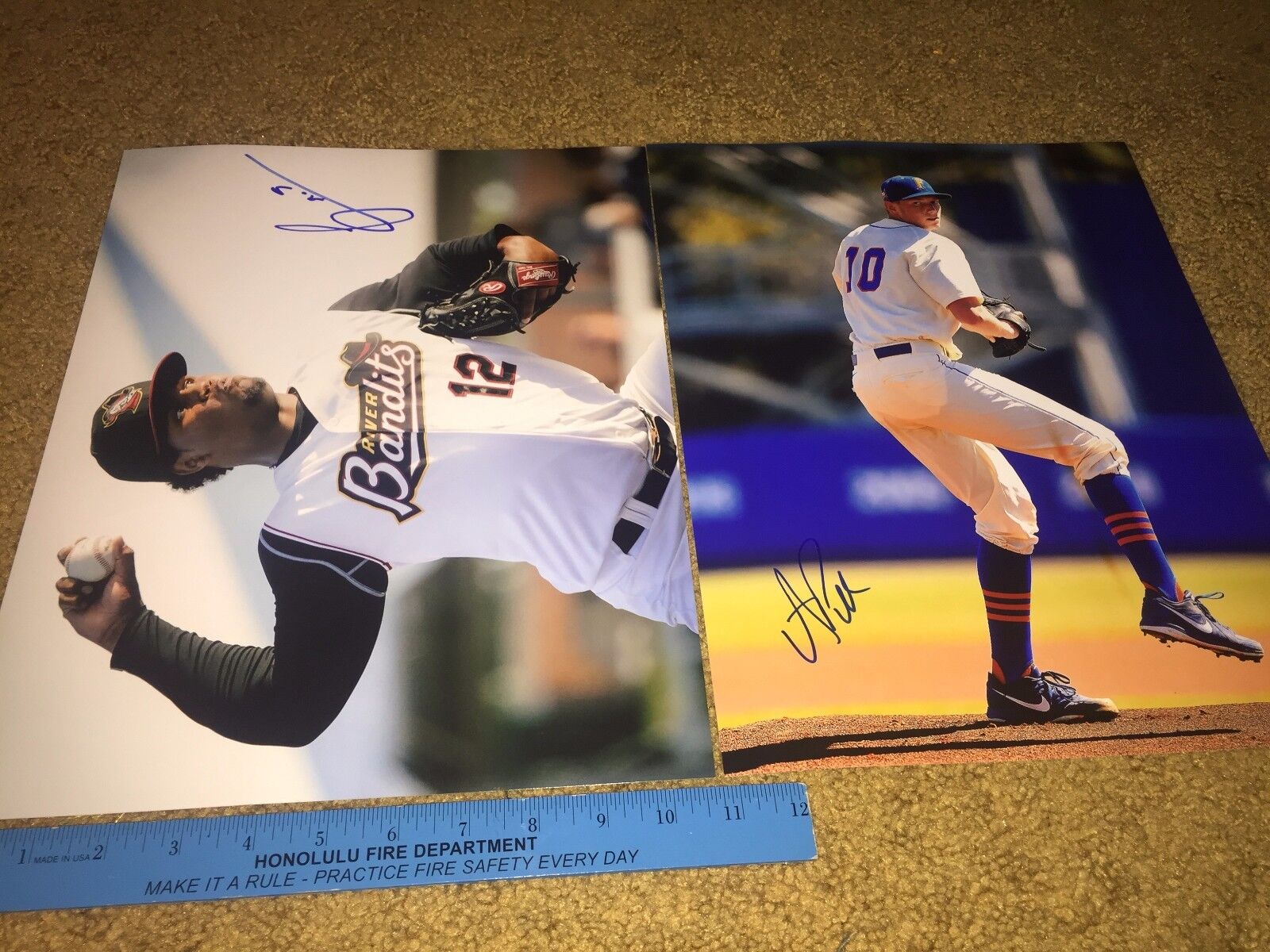 AJ PUK AND FRANCIS MARTES SIGNED AUTOGRAPHED 11X14 BASEBALL Photo Poster paintingGRAPH Photo Poster painting LOT