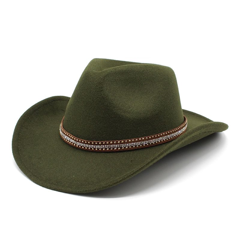 Nicholas Western Cowboy Hat- Army Green