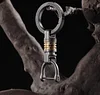 2025 New Titanium Inlay Copper Titanium Alloy Quick Release Keychain Rotatable Heavy Duty Keychain