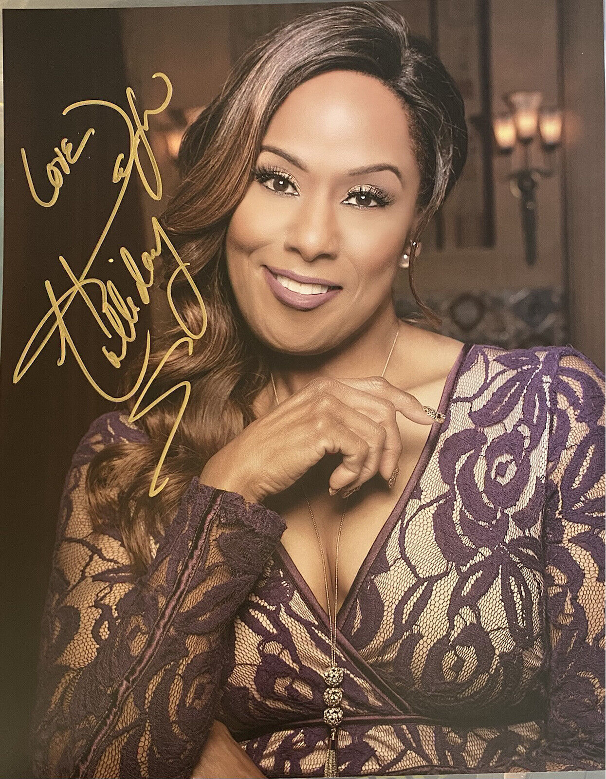 Jennifer Holliday Signed Autographed 8X10 Color Photo Poster painting Sexy Dream Girls Broadway?