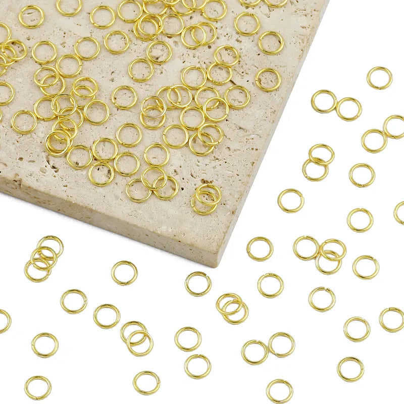 50 PCS/Package 304 Stainless Steel Gold/1.3*1.1cm Open Jump Rings Jewelry Buckle Jewelry Accessories