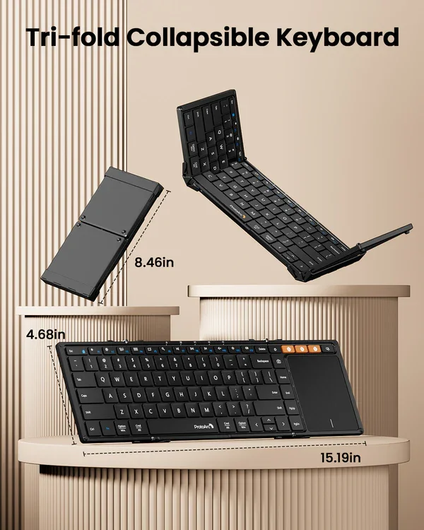Tastatură Bluetooth pliabilă (cu touchpad) - o nouă alegere pentru biroul portabil!B