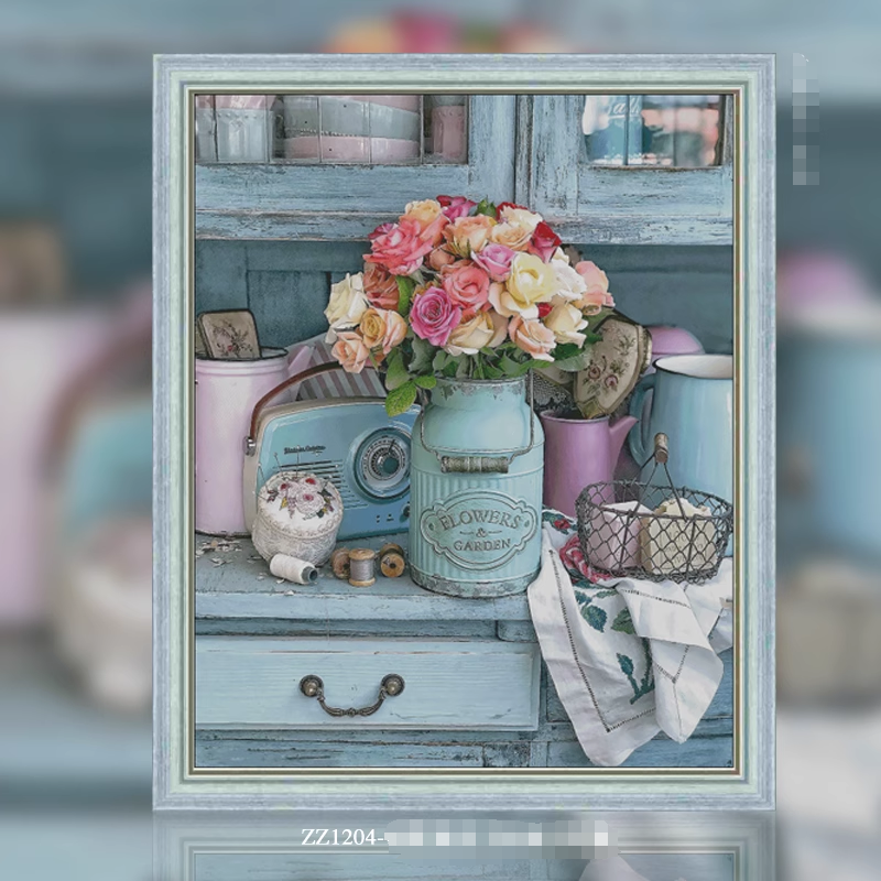 1set DIY Printed Cross Stitch Kit 【ZZ1204 Window Display Music】printed (stamped) cross-stitch Painting Fairy Cross Stitch