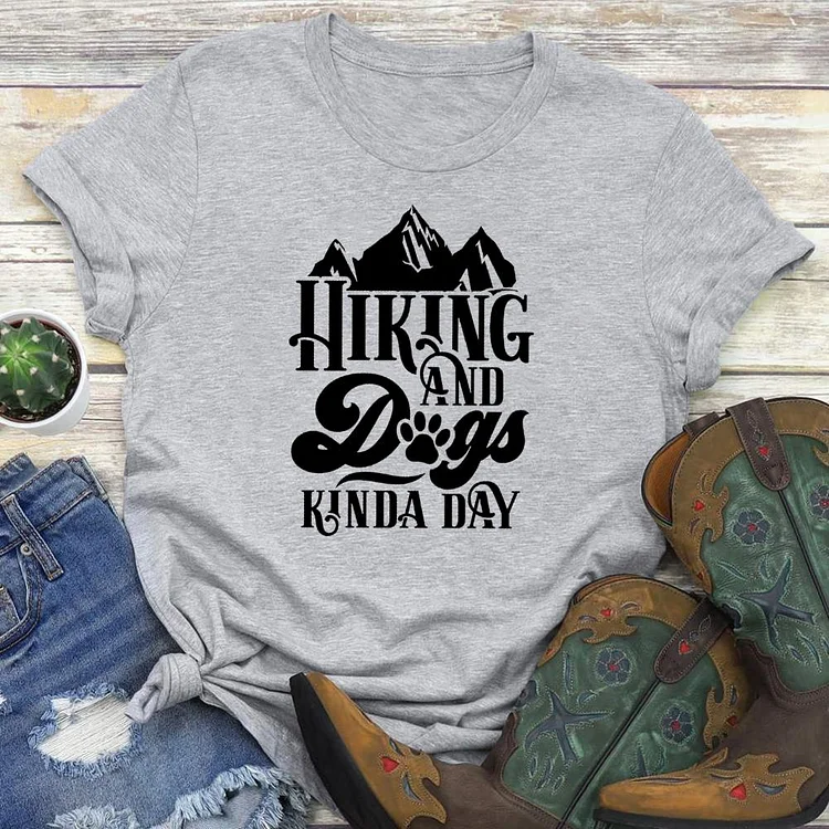 Hiking and Dogs T-Shirt-04588-Annaletters