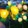 Solar Garden Decorative Light LED Rose Shape Stake Light for Garden Yard Backyard Waterproof