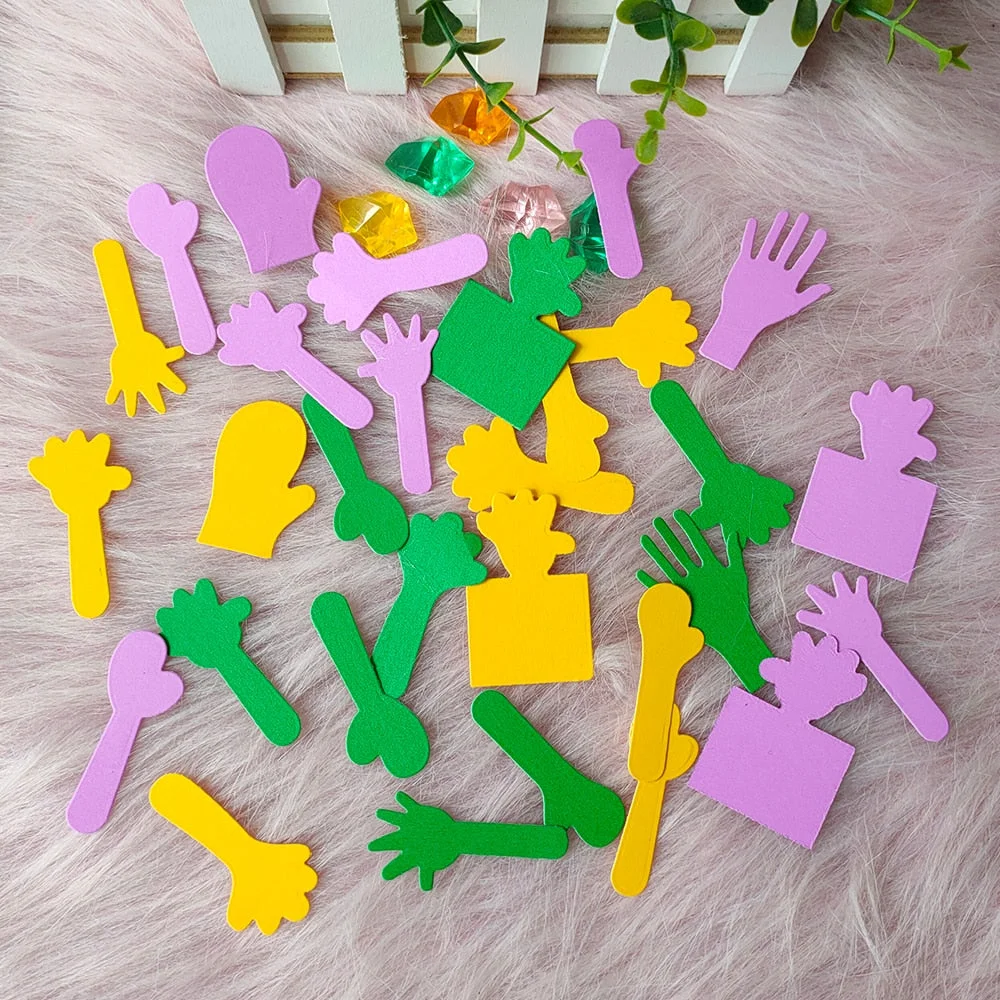 New 12 small hands Metal Cutting Dies Decorative DIY Scrapbooking Steel Craft Die Cut Embossing Paper Cards Stencils