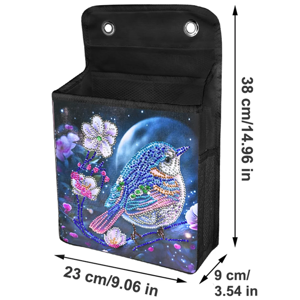 DIY Flower Bird Diamond Painting Storage Bag Diamond Art Sundries Holder Bag
