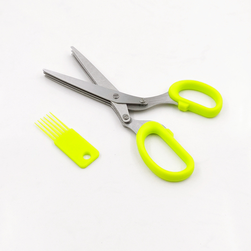 🔥Bestseller $9.99🔥 - 5 Blade Kitchen Salad Scissors✂️