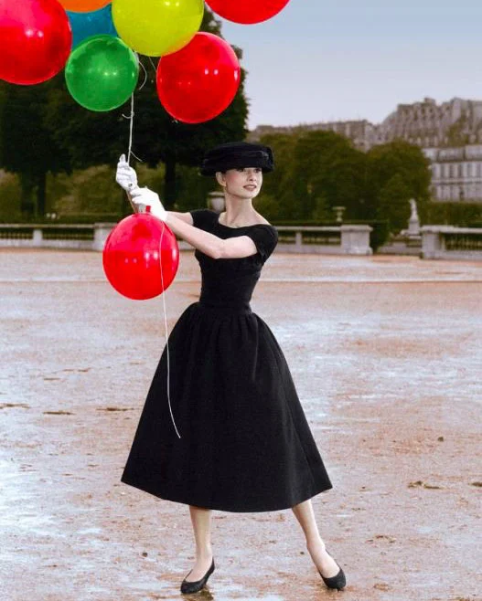 Black and white little black dress movie dress