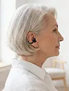 Bluetooth-Compatible Clip-On Sports Headphones Noise Reduction Single Ear Headphones Clip-On Open-Ear Earphones for Fitness Running Workout