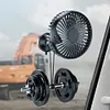 USB Single Head Car Fan 12V/24V with Suction Cup Windshield Desk Fan Auto Cooler