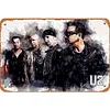 U2 - Panneaux en &eacute;tain m&eacute;tallique(20*30cm) - Musique