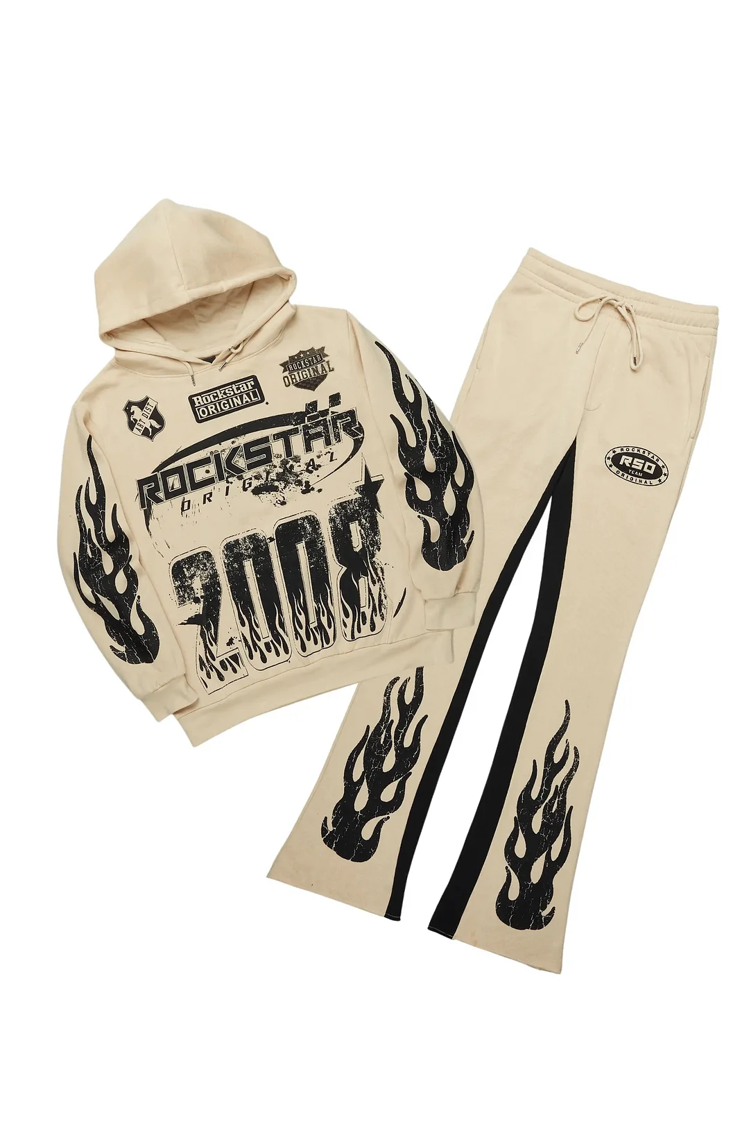 Amos Beige Hoodie/Baggy Track Pant Set
