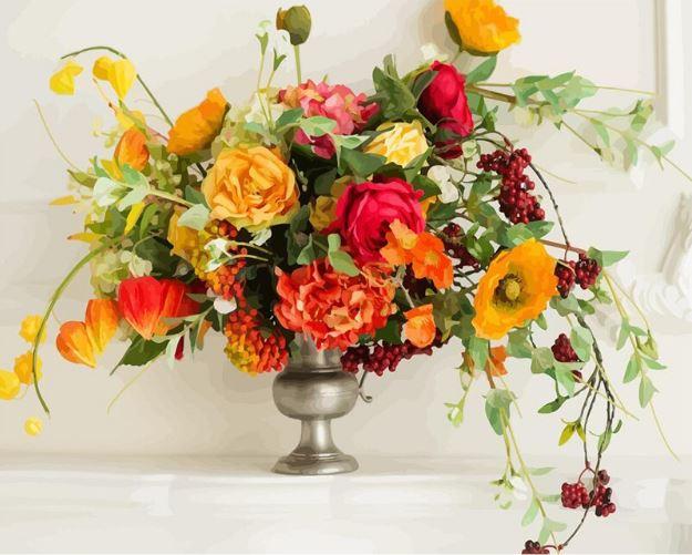 

Autumn flowers – Paint By Numbers - 40*50CM, 501 Original