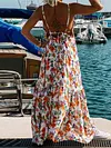 Condole Belt Floral Printed Maxi Dress