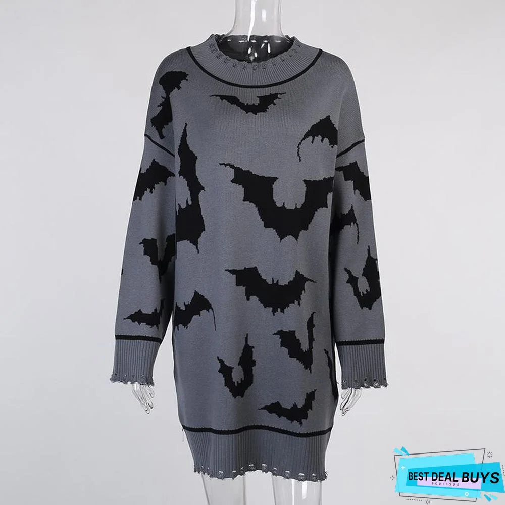 Street Wind Bat Tattered Sweater