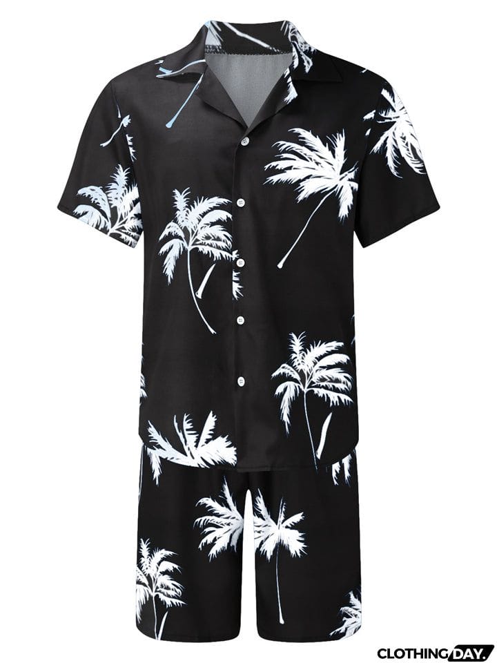 Men's Printed Outdoor 2-Pieces Shirt Sets