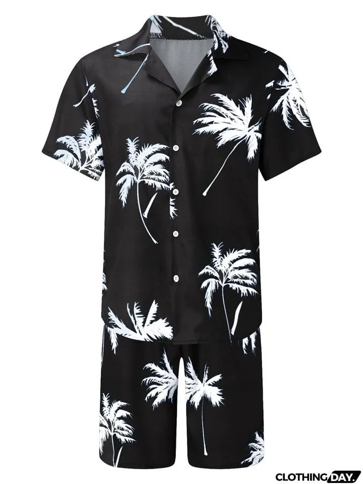 Men's Printed Outdoor 2-Pieces Shirt Sets