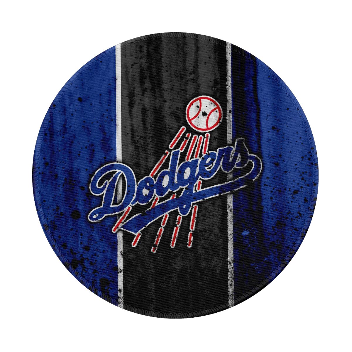 Los Angeles Dodgers Paint Splattered Logo Gaming Round Mousepad for Computer Laptop