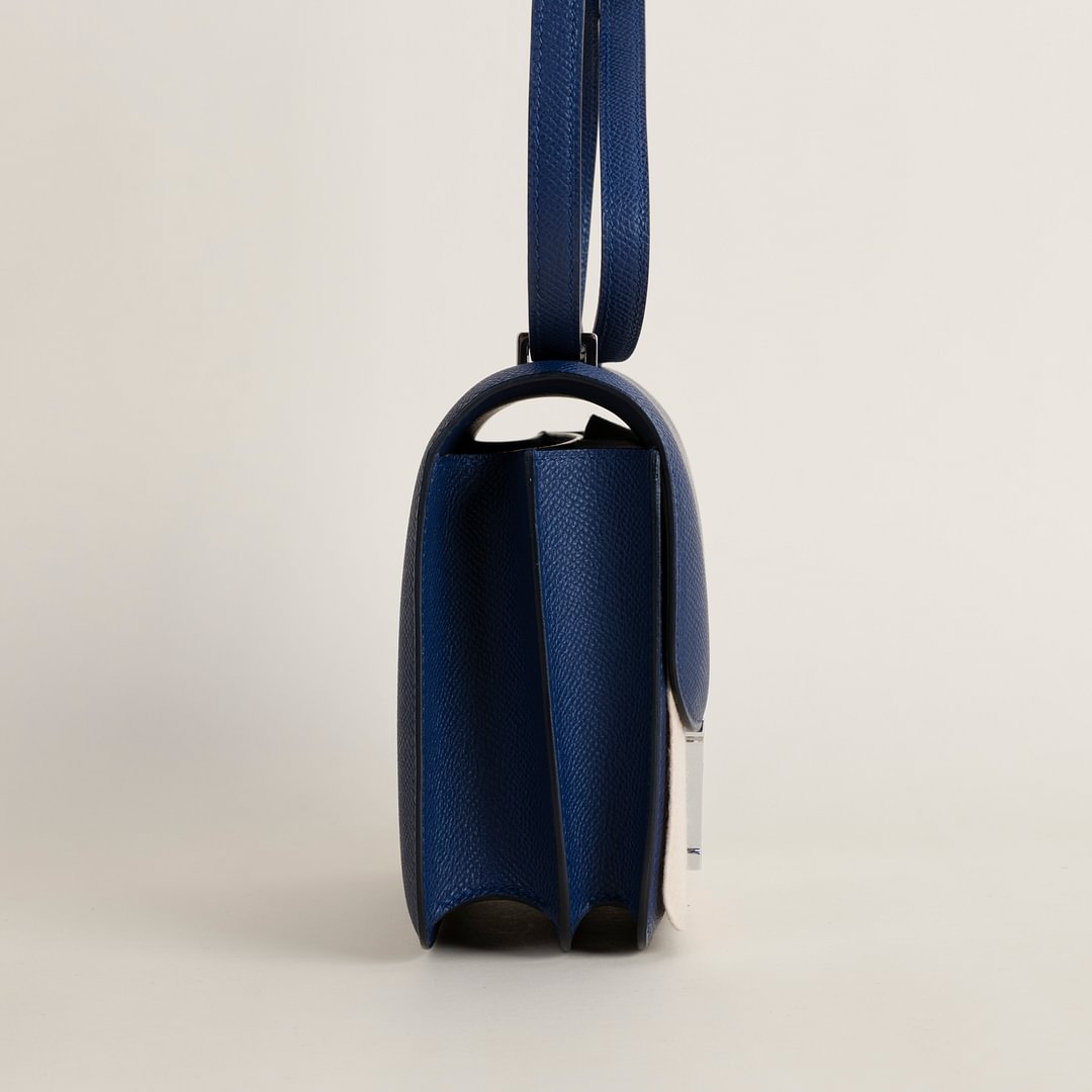 Constance 18CM Epsom 73 Bleu sapphire PHW