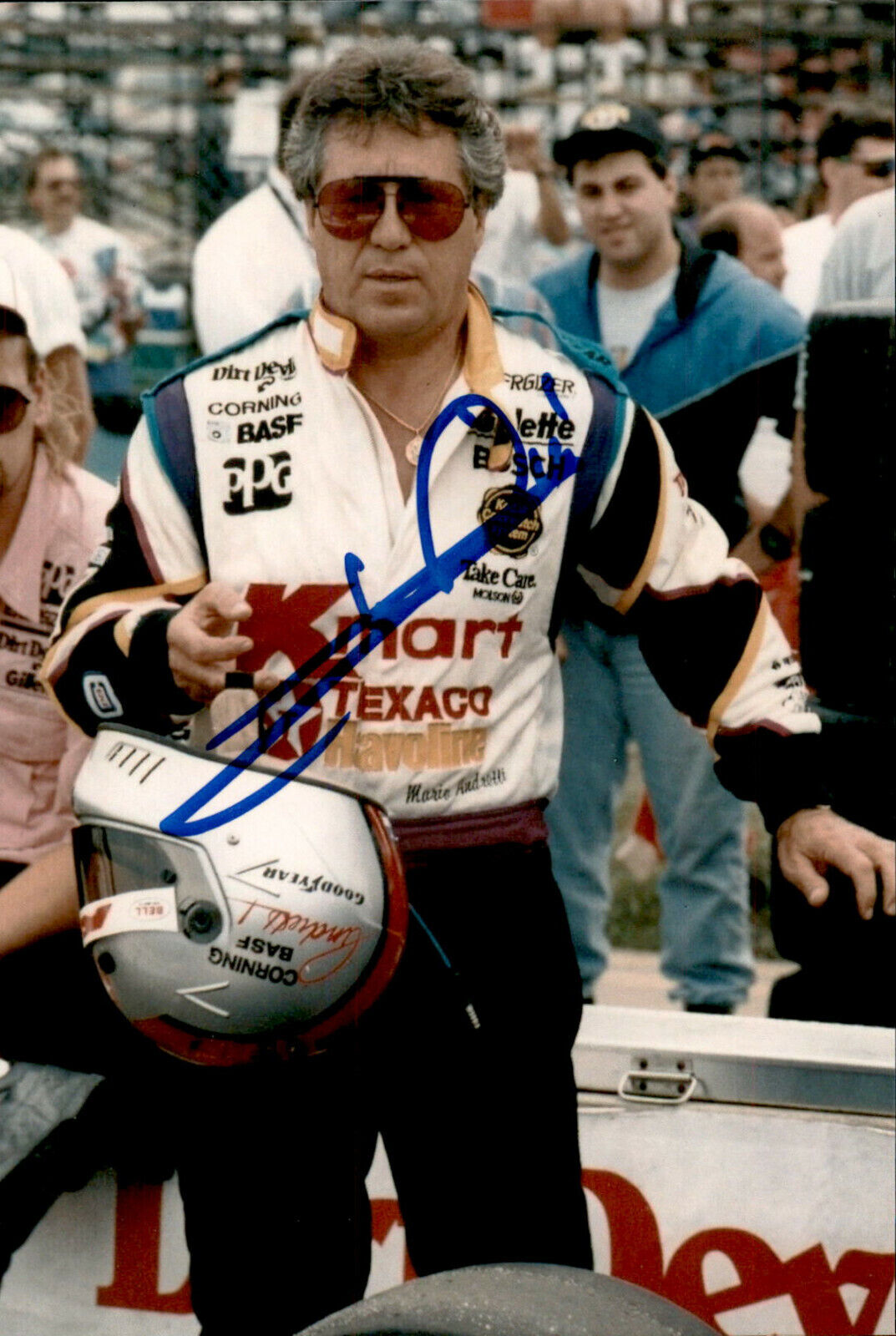 Mario Andretti SIGNED autographed 4x6 Photo Poster painting INDY 500 NASCAR RACE CAR DRIVER #7