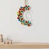 DIY Bohemian Macrame Suncatcher Handmade Hanging Decor Craft Kit Wear Resist Hand Woven Crystal Moon Pendant Braided Sun Catcher Crystals Charm For Home Decor Gift Office