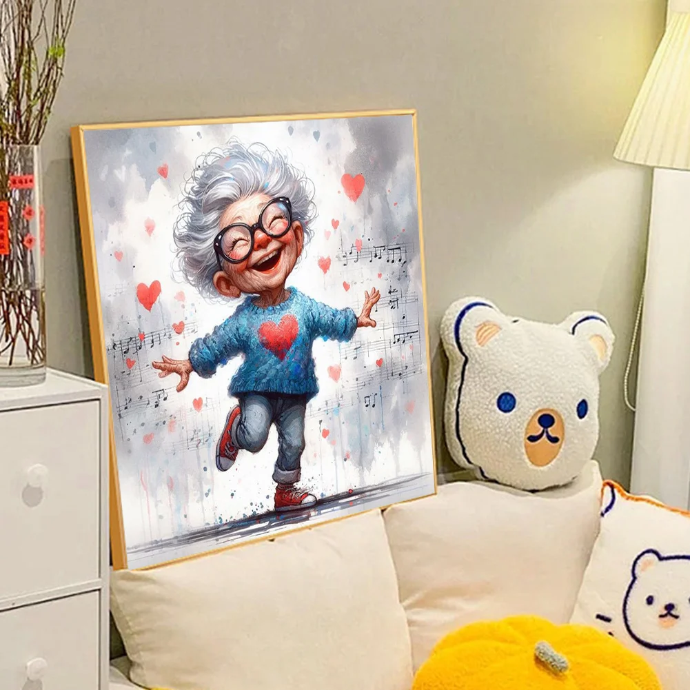 Diamond Painting - Full Round Drill - Old Woman(Canvas|40*40cm)