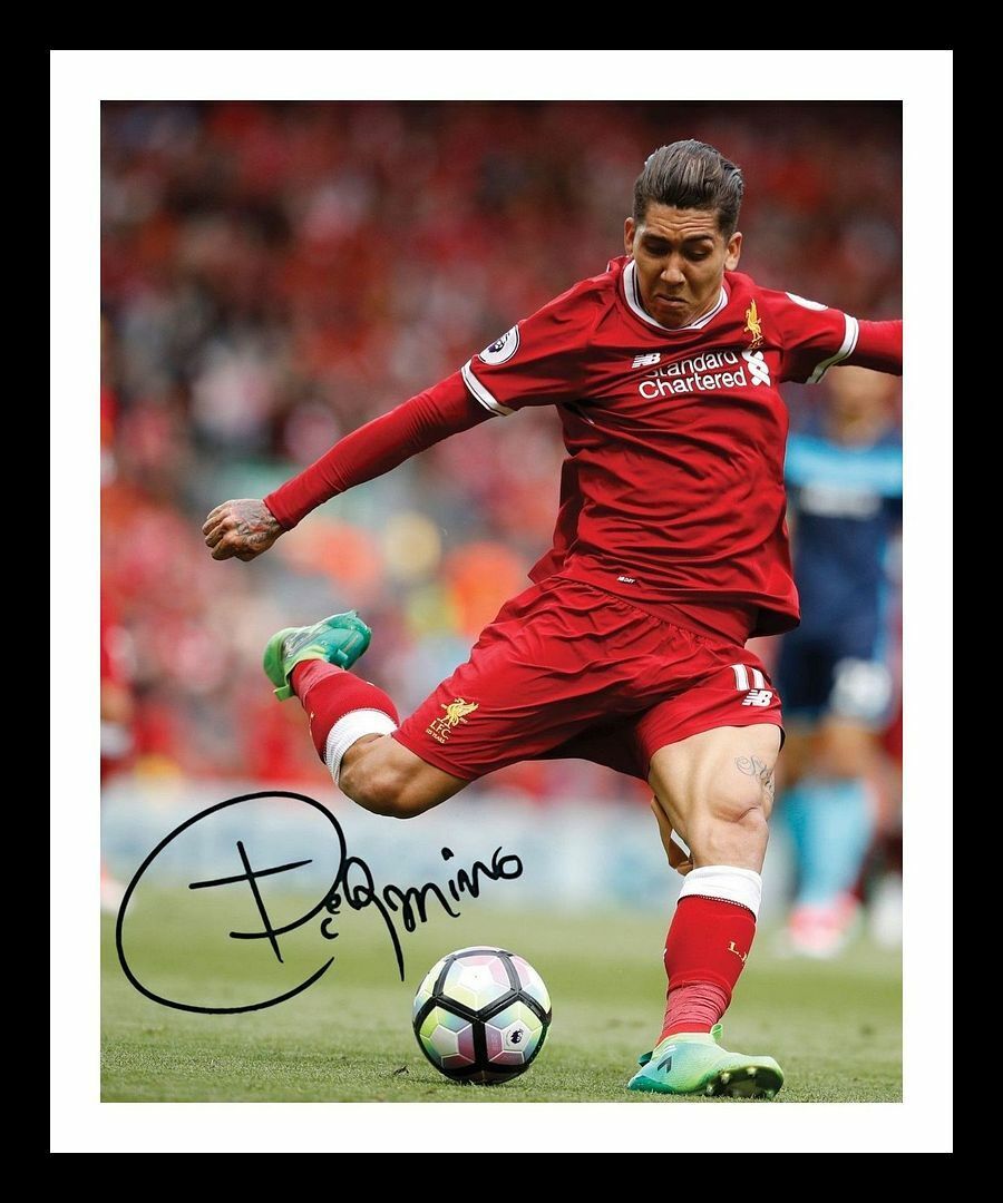 Roberto Firmino - Liverpool Autograph Signed & Framed Photo Poster painting 5