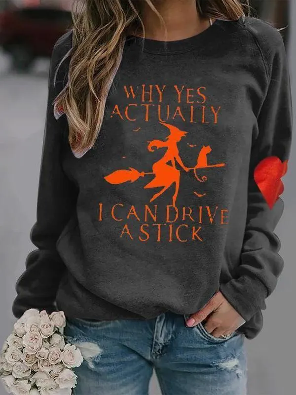 Women's Long Sleeves Round Neck Graphic Printed Top