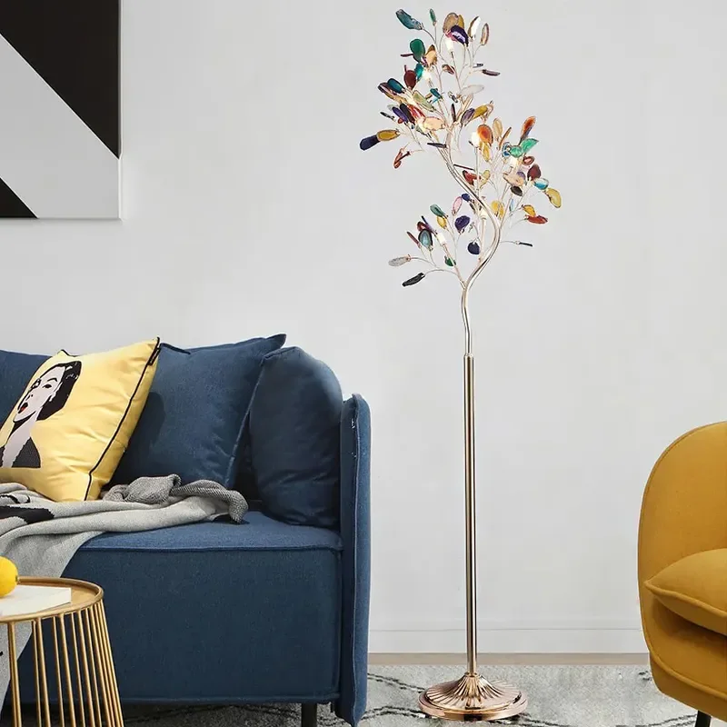 Stunny Art Deco Agate Tree Floor Lamp  JOSENART Josenart