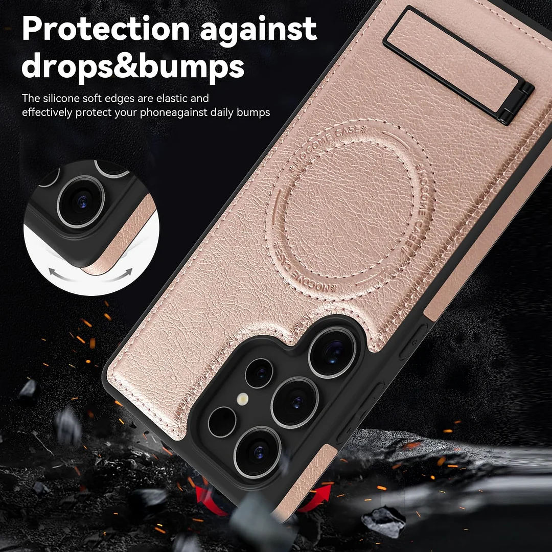 Samsung Galaxy Z Fold 6 Leather Case Magnetic Protective Case Holder Phone Case