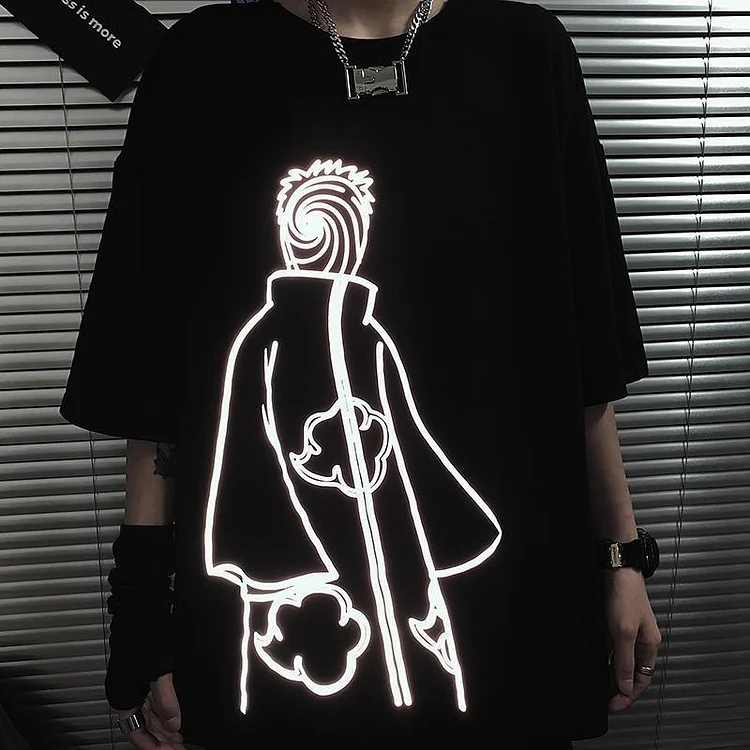 Anime Naruto Akatsuki Obito Reflective T-shirt weebmemes