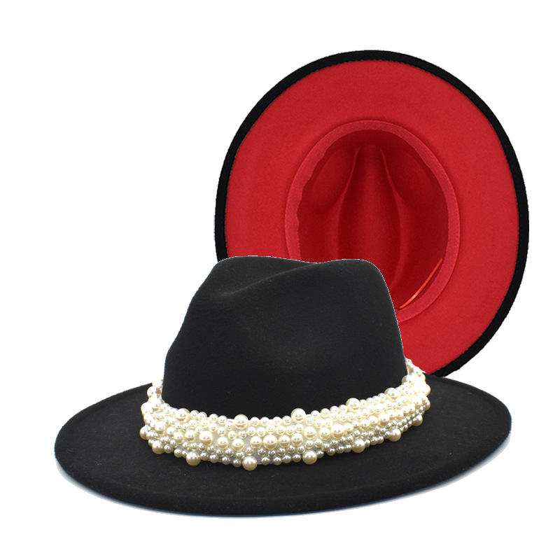 New double-sided color matching woolen hat
