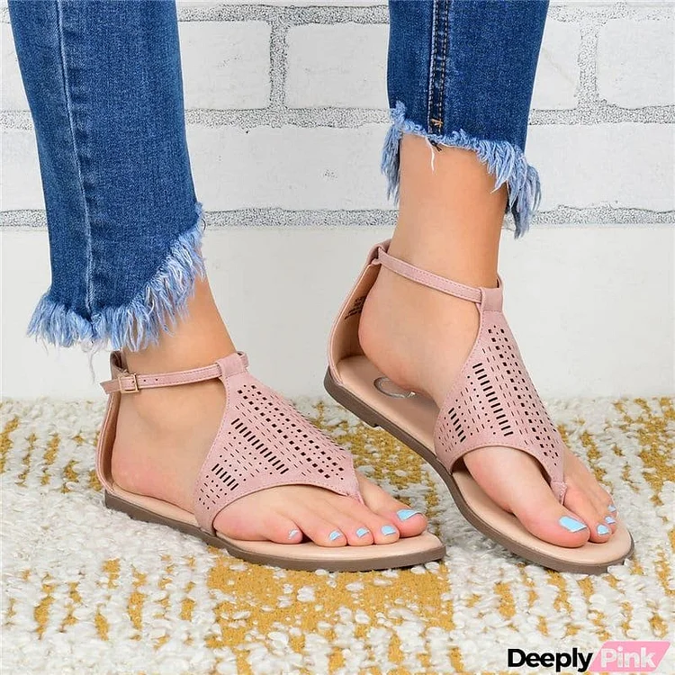 Women's Cozy Hollowed Out Flip Flop Beach Sandals