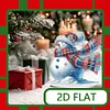 2D flacher Schneemann Druck DIY Desktop Diamond Art Kits für Home Office Desktop Dekor