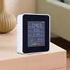 5 in 1 Digital Air Quality Monitor CO2 TVOC HCHO Temp Humidity Detector (White)