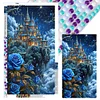 Diamond Painting-DIY Full Round Drill Castle Blue Roses(70*40 CM)