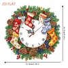 2D Flat DIY Fall Socks Acrylic Diamond Painting Clock Pendant Home Decoration