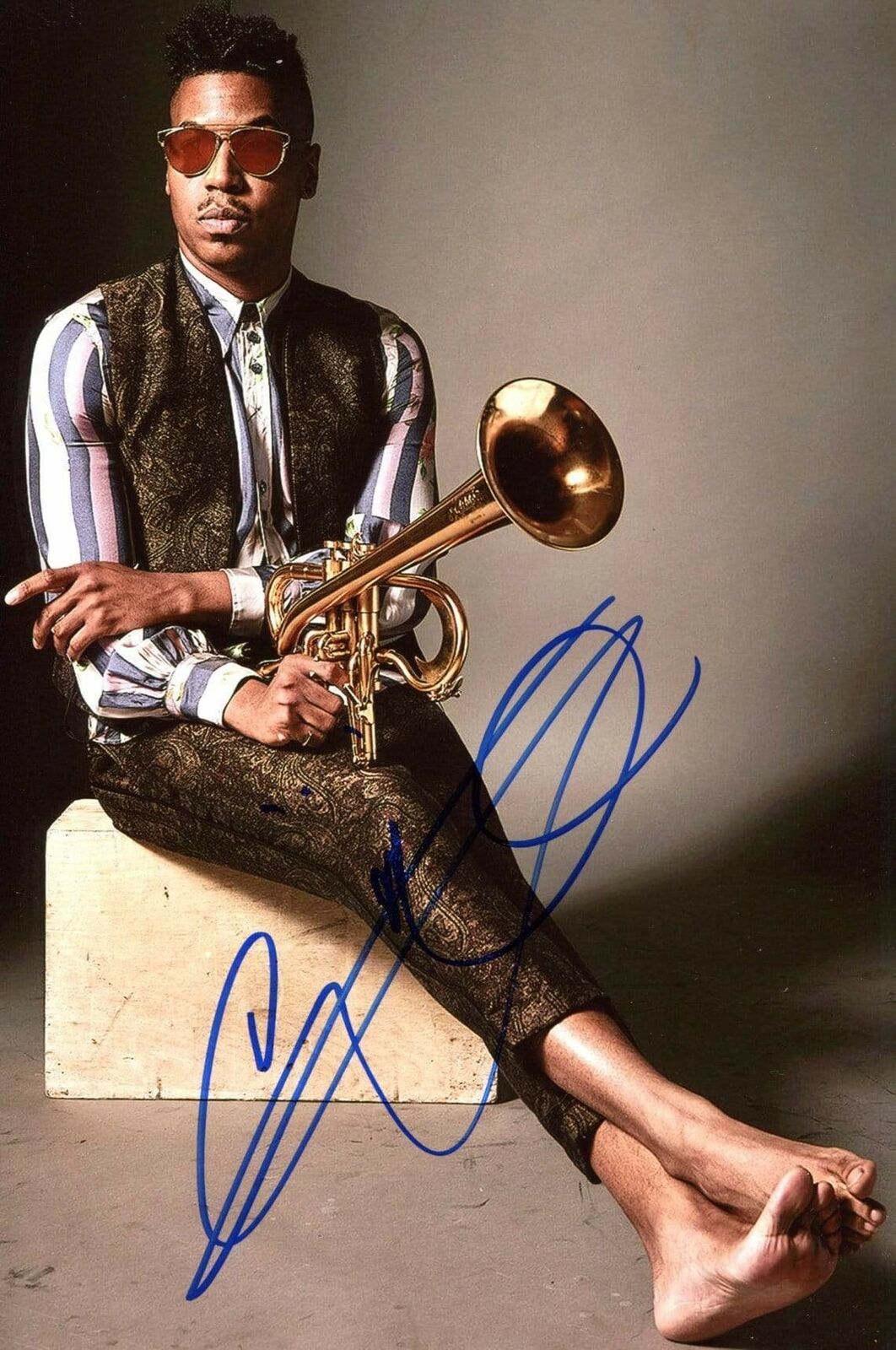 James Brandon Lewis JAZZ MUSICIAN autograph, In-Person signed Photo Poster painting