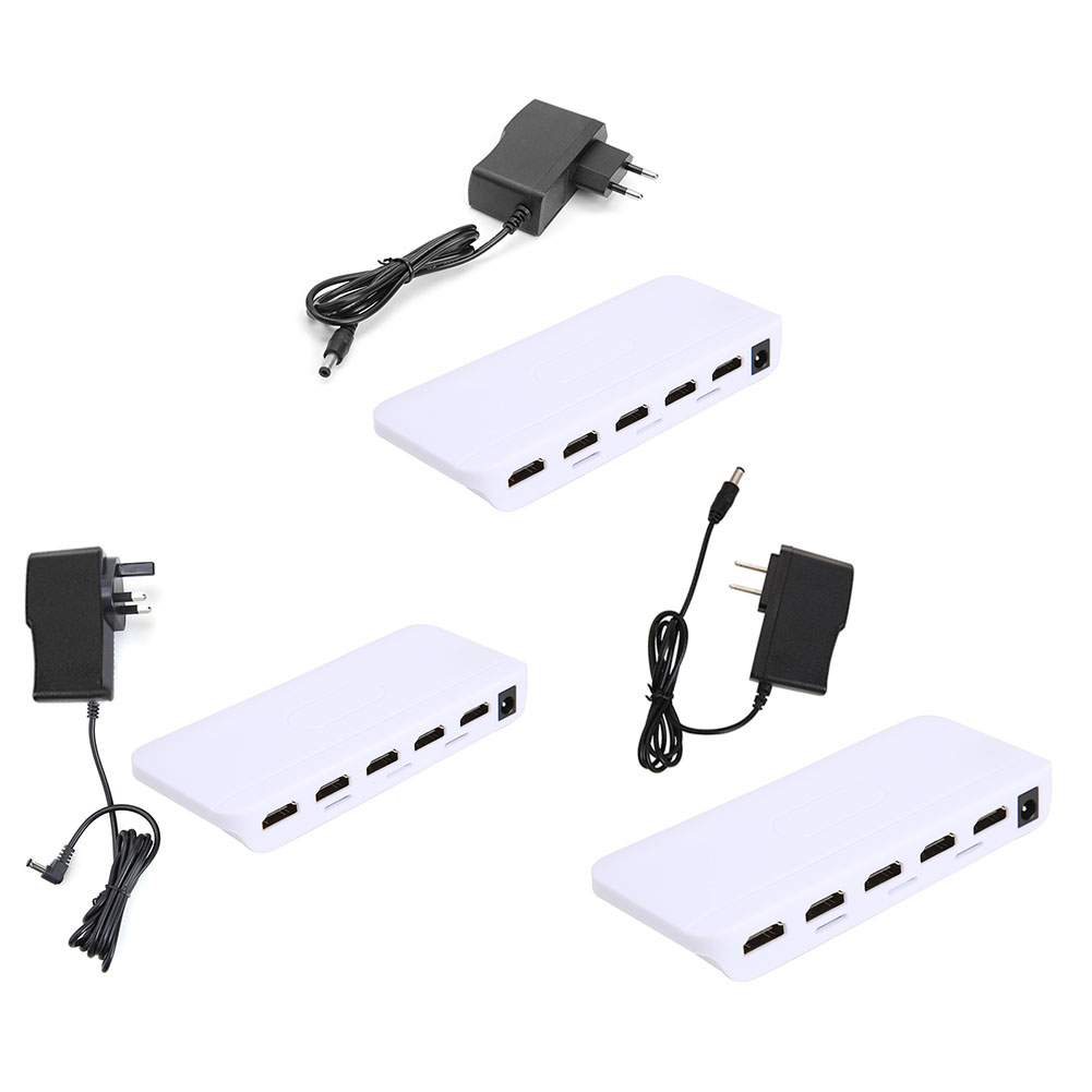 

1 x 4 HDMI-compatible Splitter 1 Input to 4 Outputs HDMI-compatible Splitter Supports HDCP DTS, Uk plug, 501 Original